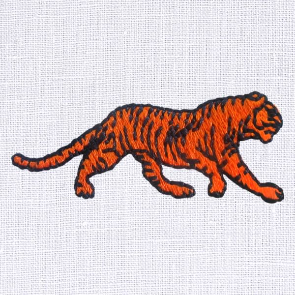 bordados 3d alto relieve tigre